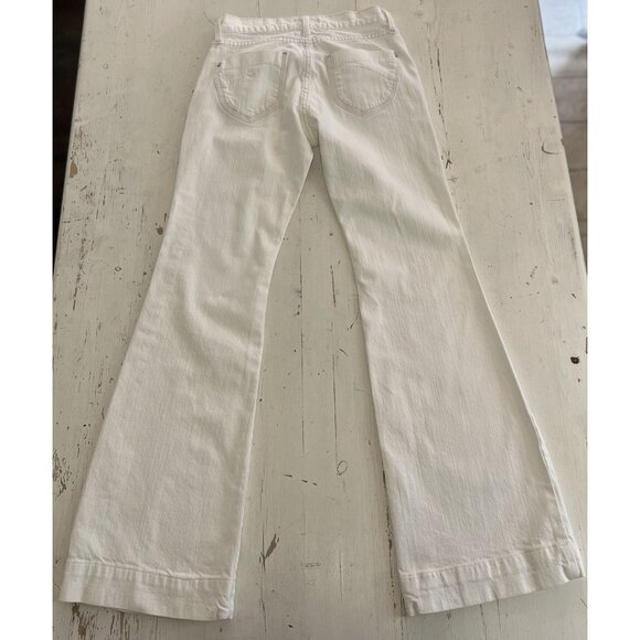 James Jeans White Jeans Bootcut Flare Dry Aged Denim Low Rise Western Coastal - Picture 2 of 13